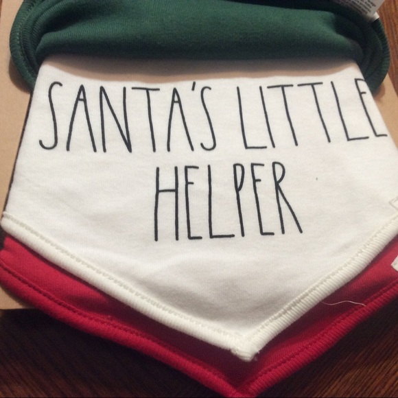 Rae Dunn baby Christmas Bibs - Picture 3 of 6